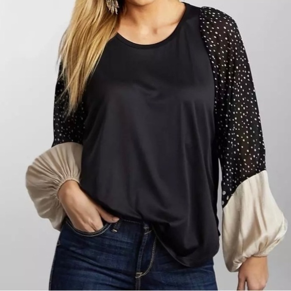 DAYTRIP Satin Blouse. Size S